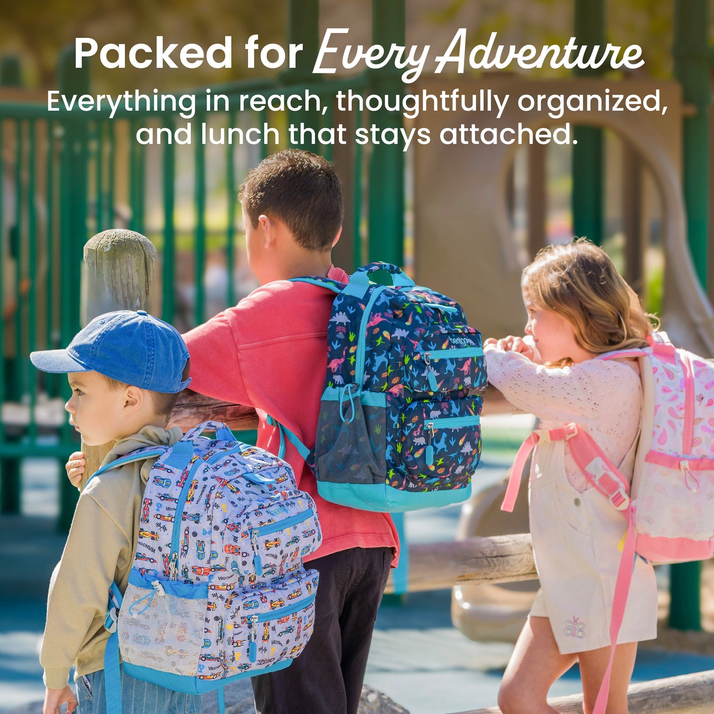 Bentgo Kids Prints Backpack - Bug Buddies | Packed For Every Adventure - Everything In Reach, Thoughtfully Organized, And Lunch That Stays Attached