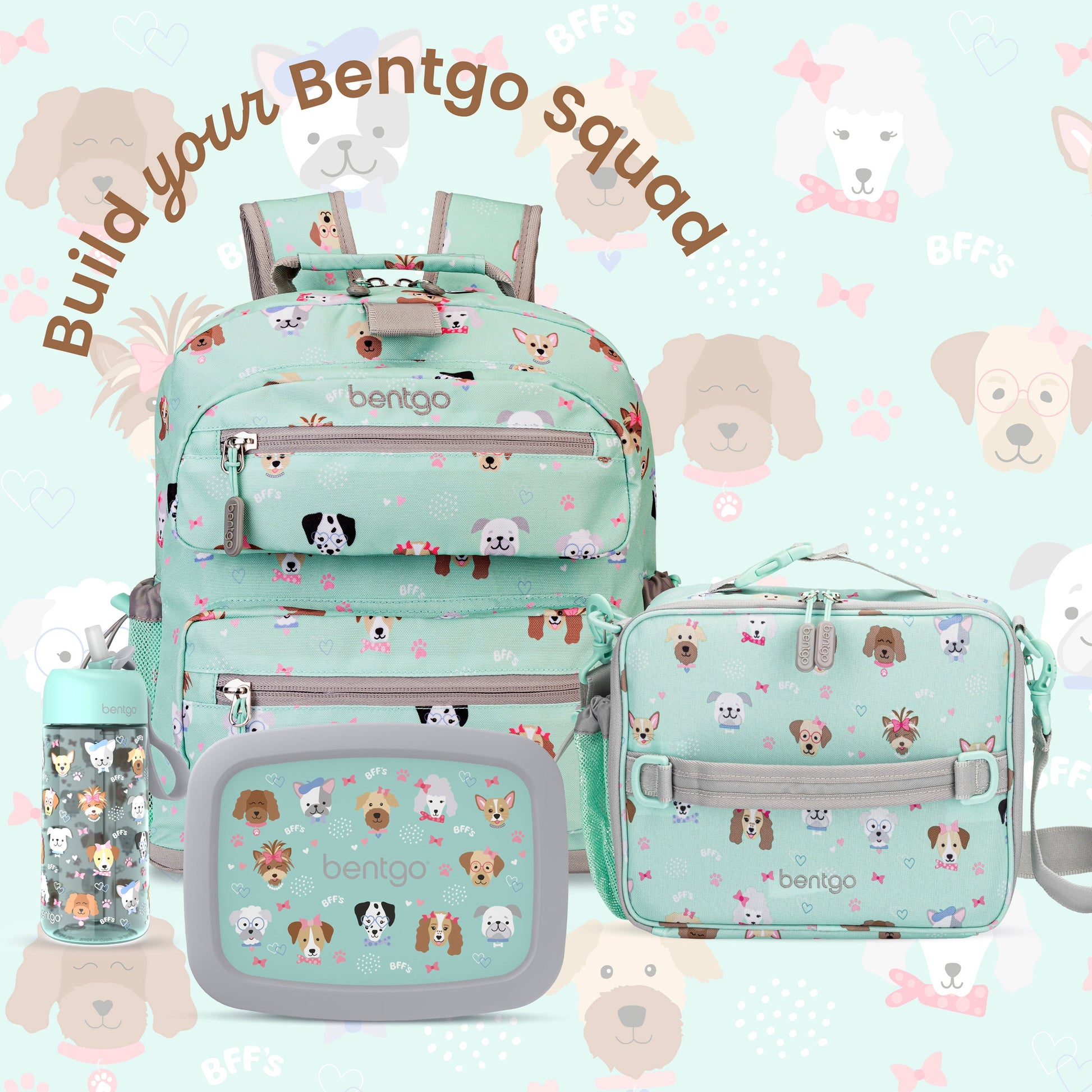 Bentgo Kids Prints Backpack - Puppy Love | Build Your Bentgo Squad