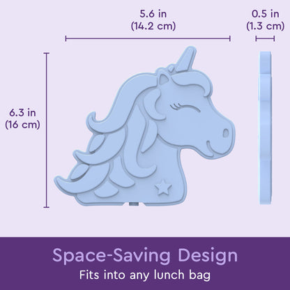 Bentgo® Kids Snap & Go Lunch Box, Insulated Lunch Tote, & Ice Packs - Unicorn | Ice Packs For Space-Saving Design That Fits Into Any Lunch Bag