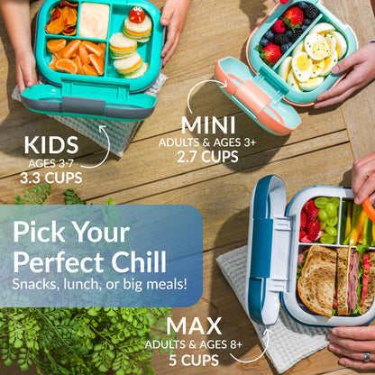 Bentgo® Chill Mini Lunch Box (2-Pack) - Tide Blues | Pick Your Perfect Chill - Snacks, Lunch Or Big Meals!