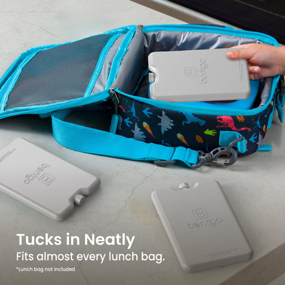 Bentgo Chillers Reusable Ice Packs (4-Pack) - Gray | Tucks in Neatly - Fits Almost Every Lunch Bag