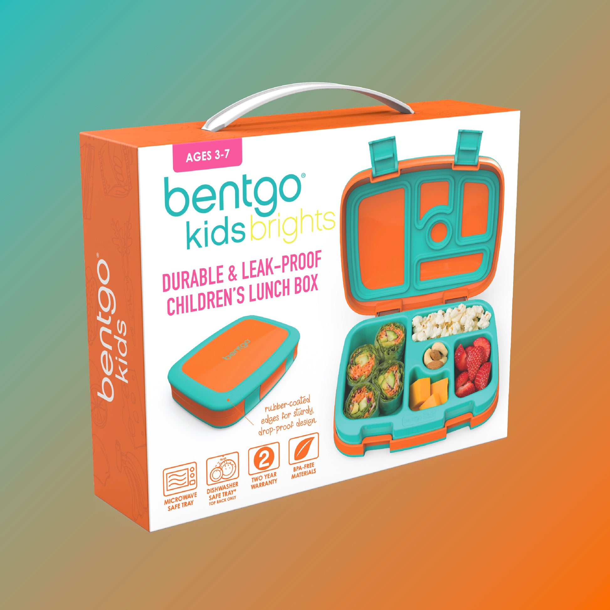 Bentgo® Kids Lunch Box - Orange | Packaging