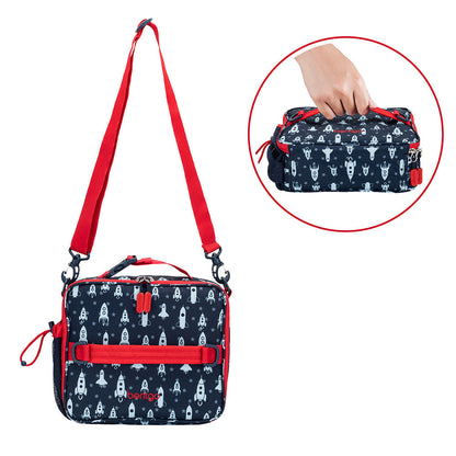 Bentgo Kids Prints Lunch Box, Lunch Bag, & Ice Packs - Space Rockets